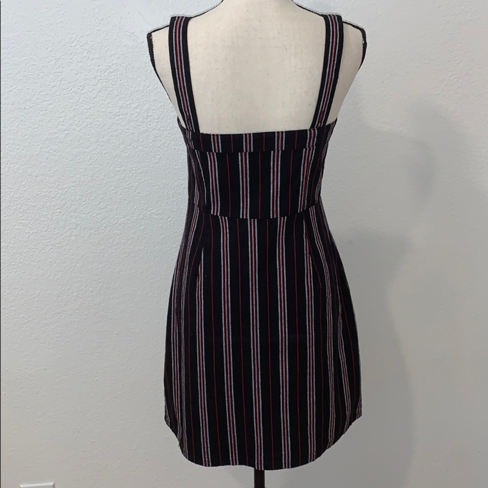 Beautiful Striped Button Front Mini Dress - Picture 2 of 6